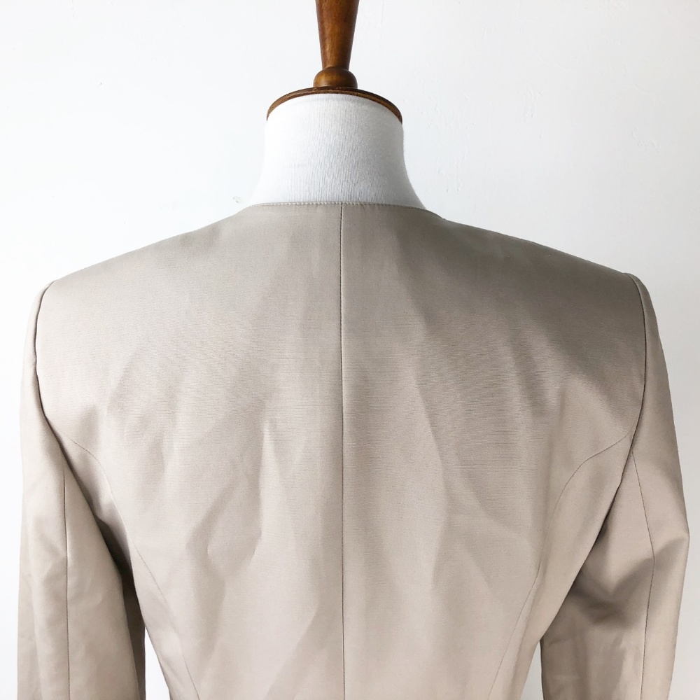Calvin Klein Women's Blazer Tan Size 8 Zip Front - Picture 6 of 7